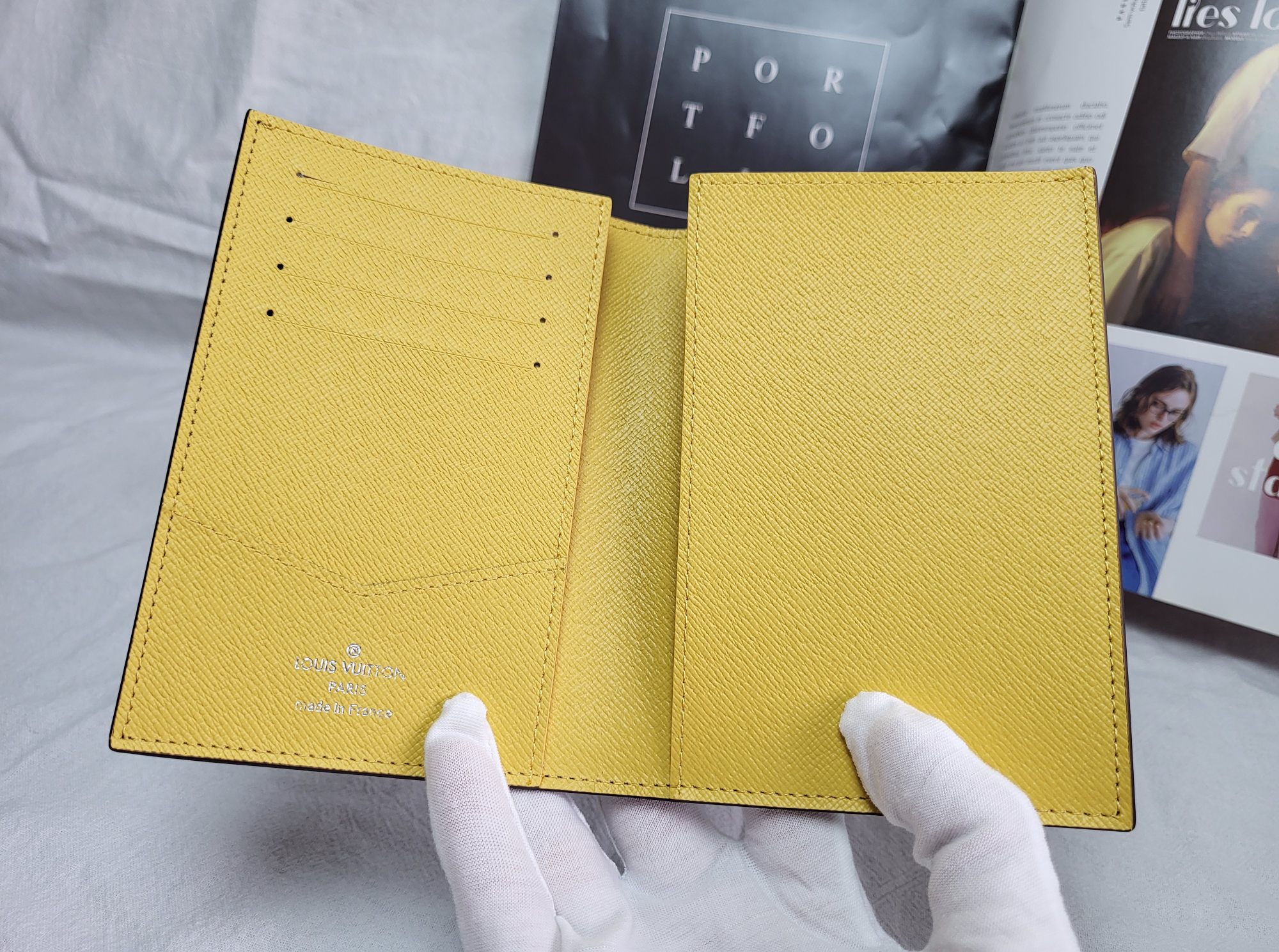 Passport inside the leather passport cover