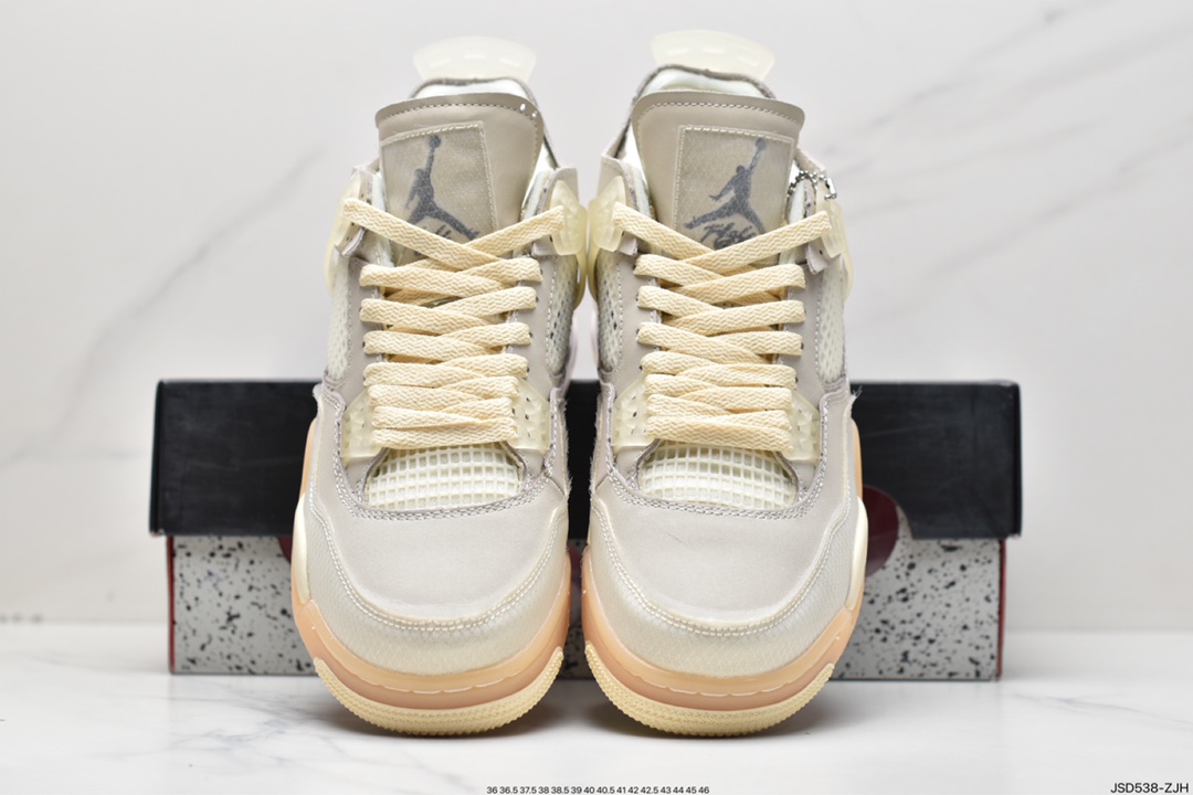 Off-White x Air Jordan 4 Retro ”Cream/Sail” Michael · AJ4 generation in the help CV9388-100