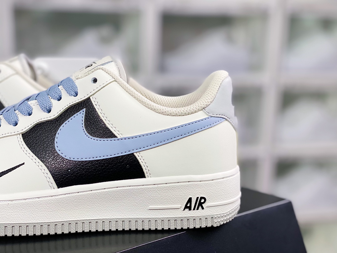 240  Air Force 1 '07 Low QS”Sail White/Yellow Mini Swoosh”空军一号板鞋“皮革米白黄小钩”FB1839-222