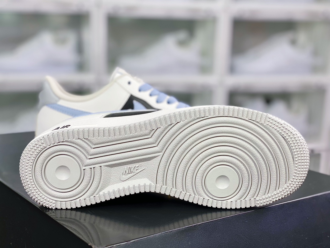 240  Air Force 1 '07 Low QS”Sail White/Yellow Mini Swoosh”空军一号板鞋“皮革米白黄小钩”FB1839-222