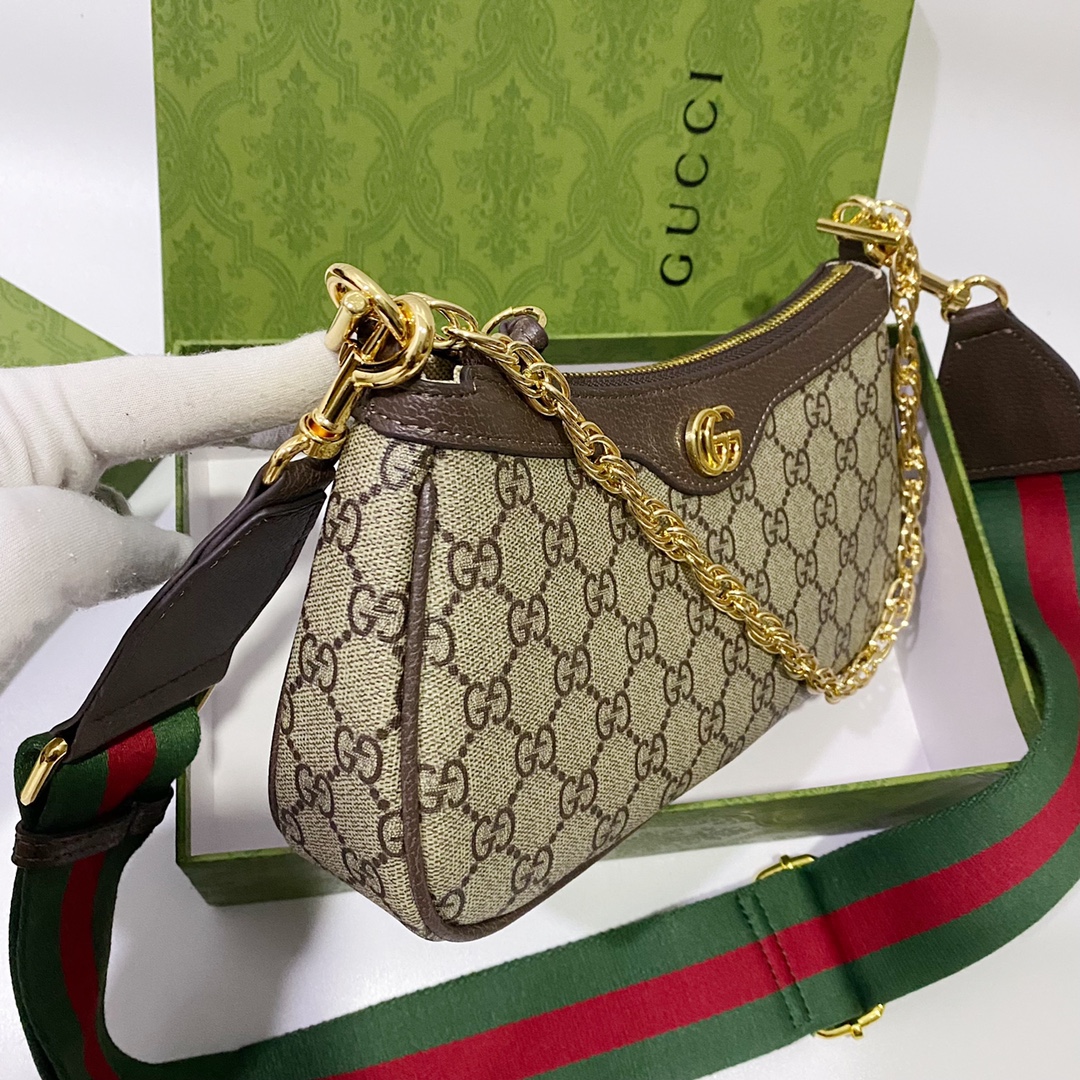 GUCCI Ophidia 小号手袋 GG Supreme 帆布