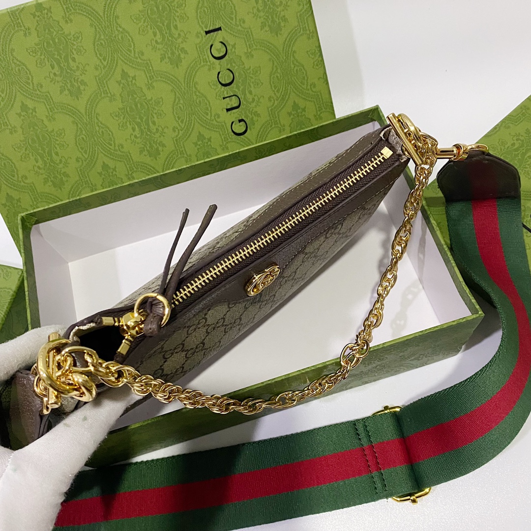 GUCCI Ophidia 小号手袋 GG Supreme 帆布