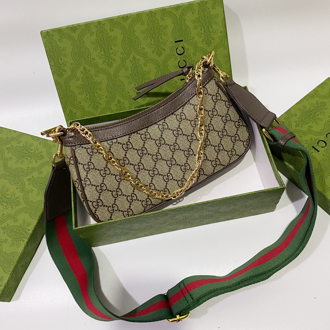 GUCCI Ophidia 小号手袋 GG Supreme 帆布