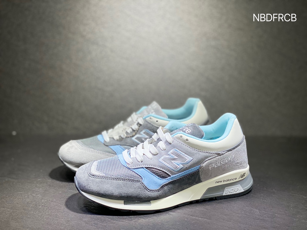 French Paris fashion restaurant brand PaperBoy x Beams x NB Made in UK M1500 high-end British jogging shoes ”suede gray blue mandarin duck” M1500BMS