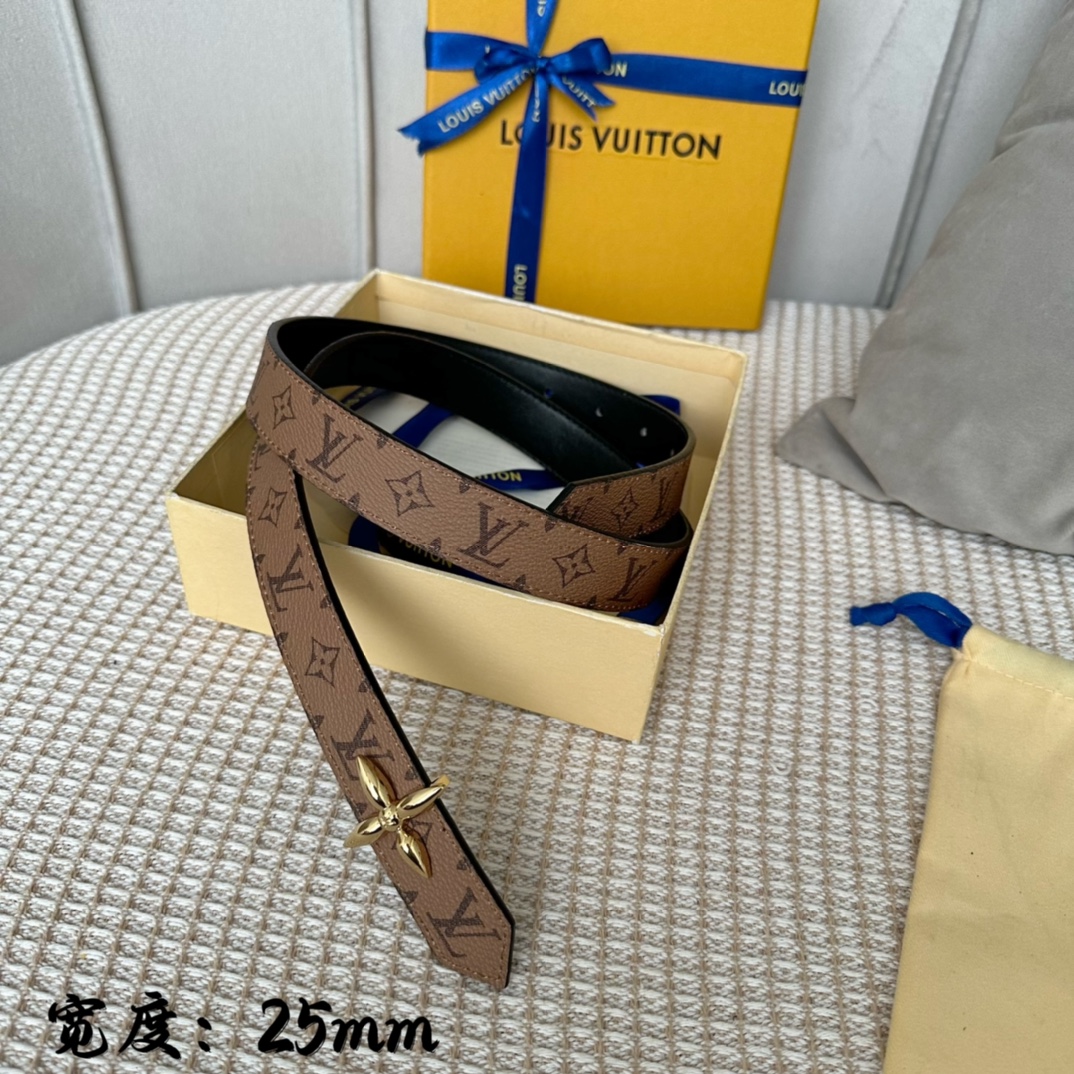 Louis Vuitton Belts Replica Online
 Coffee Color Women Calfskin Cowhide