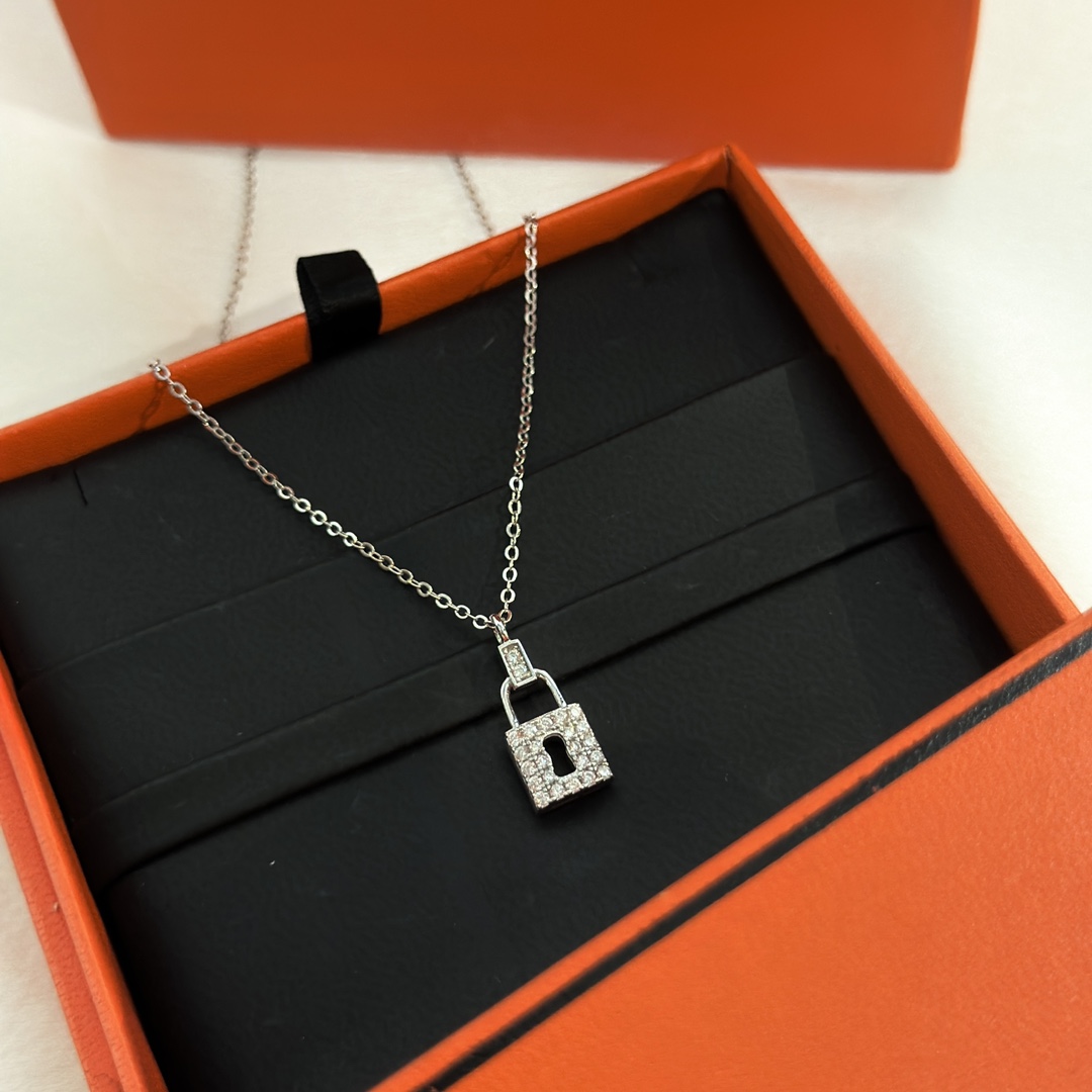 Hermes Jewelry Necklaces & Pendants Gold Platinum Set With Diamonds 925 Silver