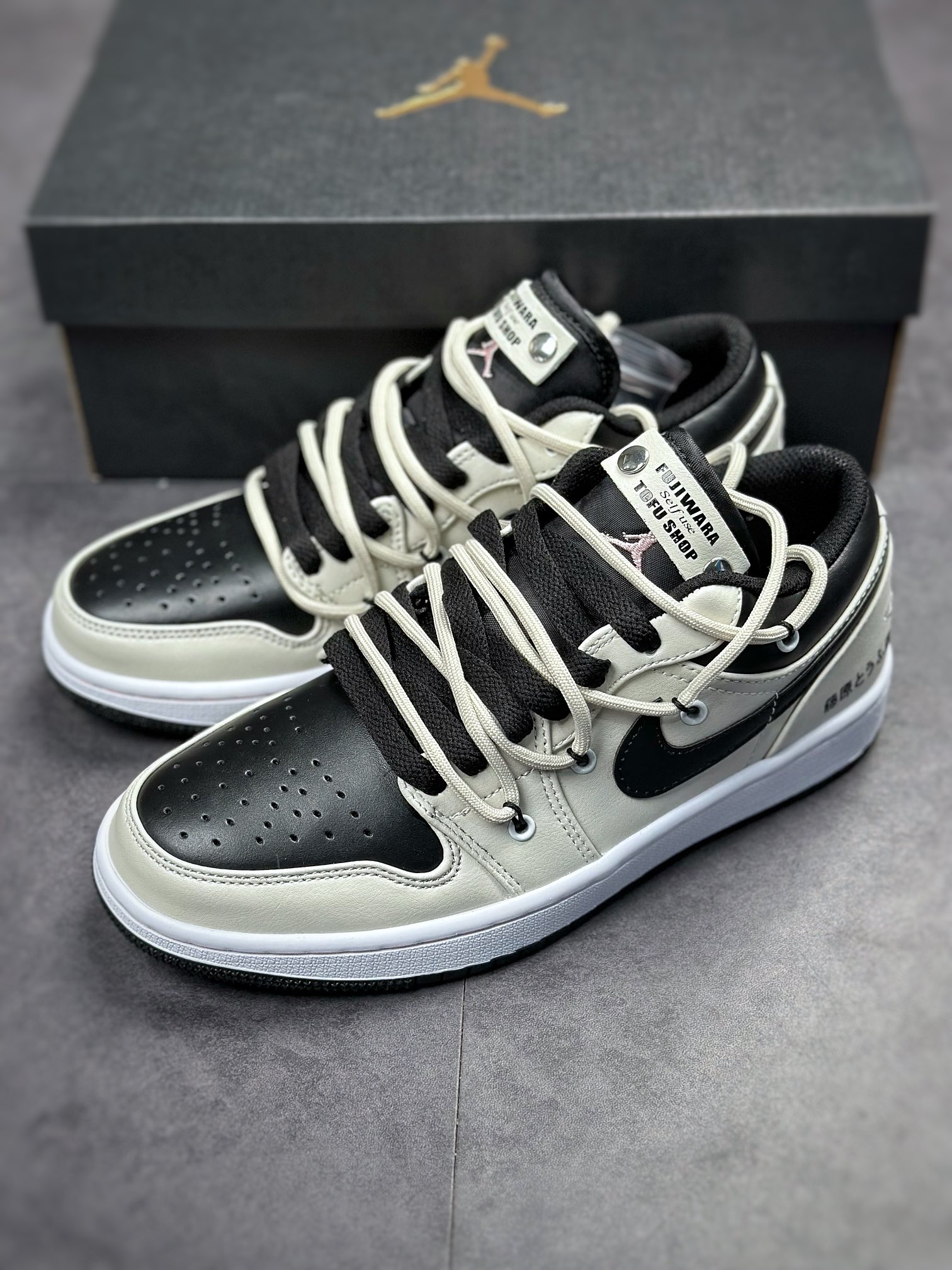 220 Air Jordan 1 Low 藤原黑灰 553560-062