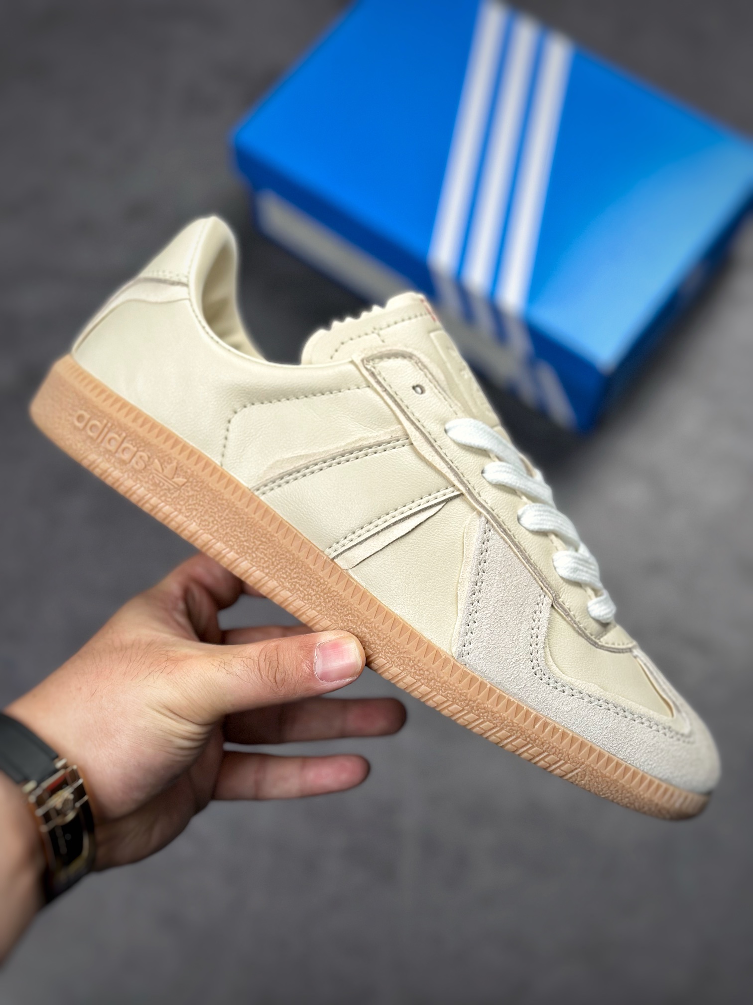 Adidas Originals BW Army retro beige light gray clover moral training shoes HQ8511