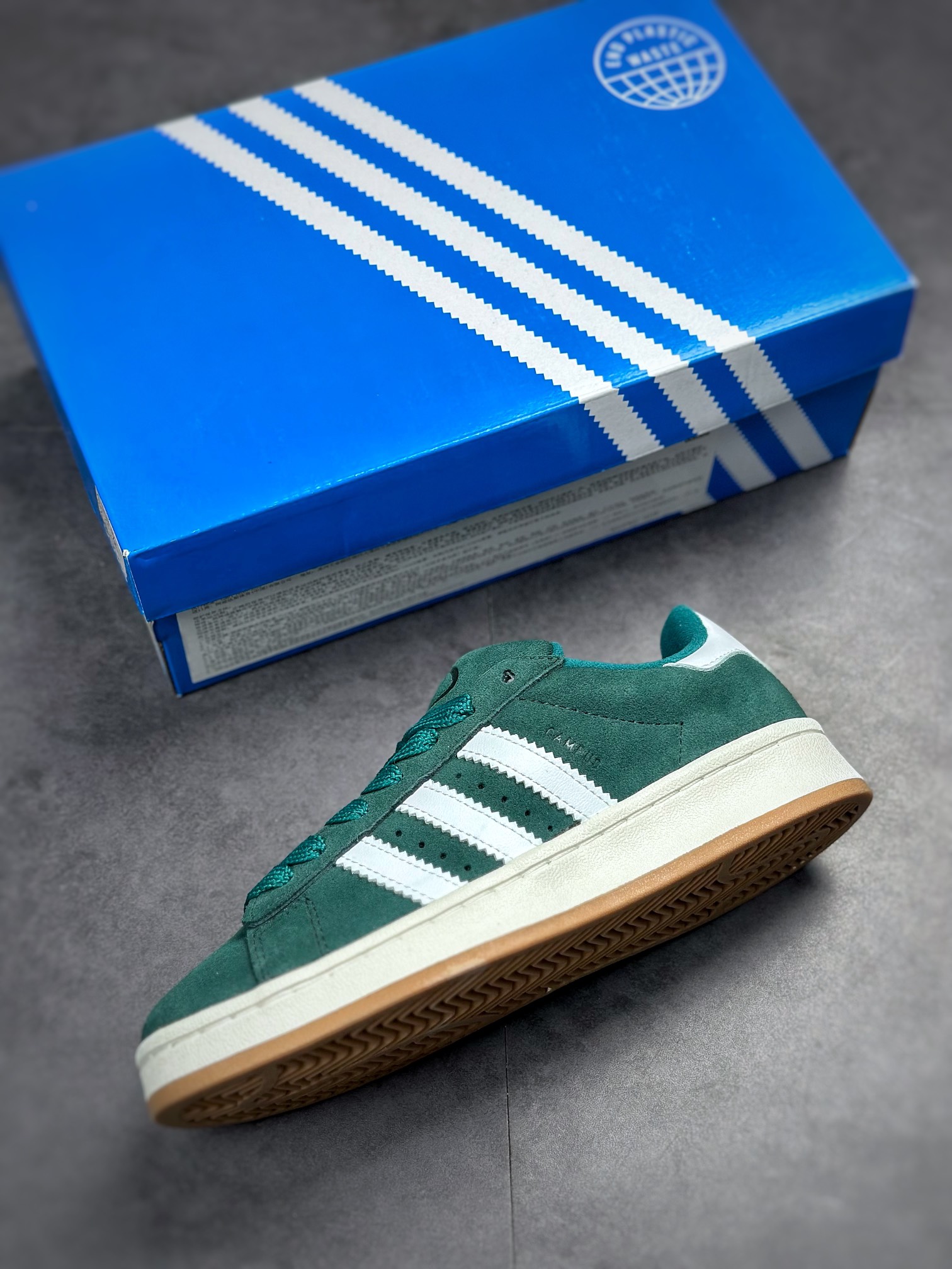 Adidas Campus 00s dark green white retro trend casual bread shoes HR1467