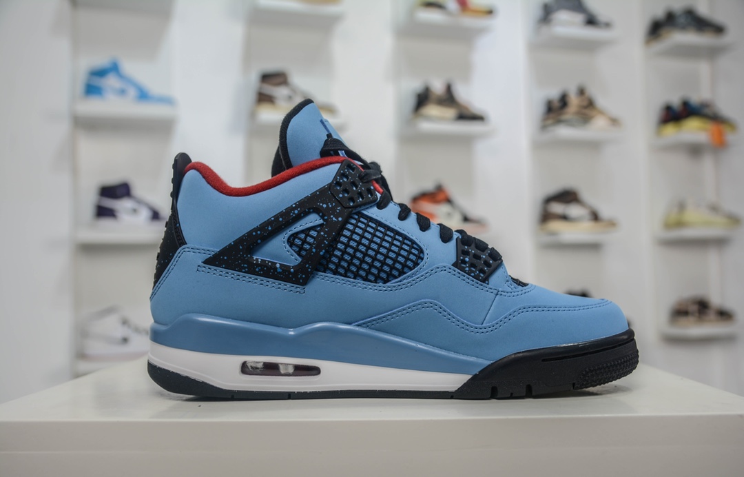 300 PB纯原外贸特供版 Travis Scott x Air Jordan 4 TS联名冰蓝 308497-406