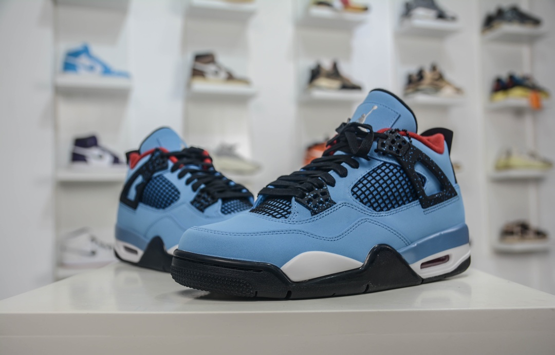 300 PB纯原外贸特供版 Travis Scott x Air Jordan 4 TS联名冰蓝 308497-406