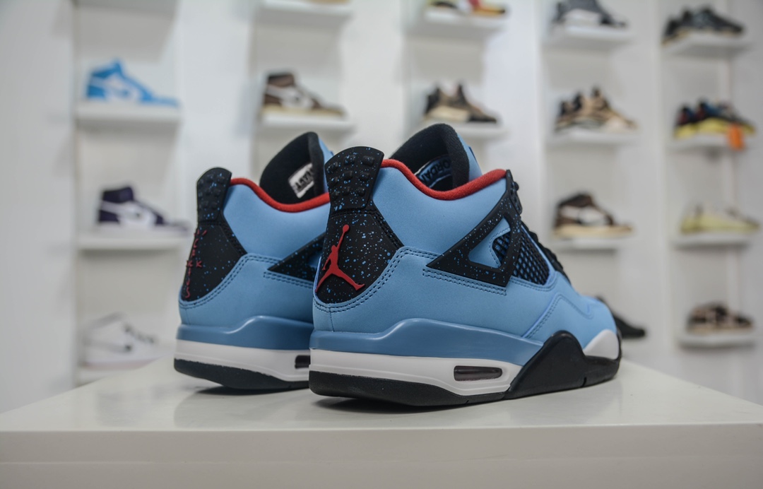 300 PB纯原外贸特供版 Travis Scott x Air Jordan 4 TS联名冰蓝 308497-406