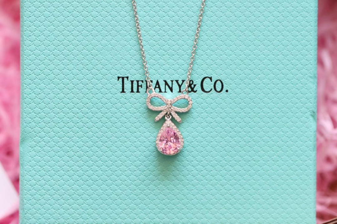 Tiffany & Co. Tiffany&Co. 粉钻蝴蝶结锁骨项链