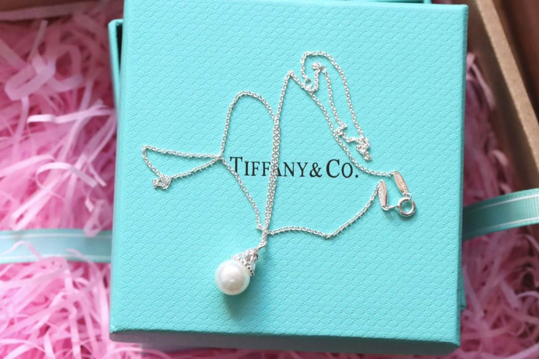 Tiffany & Co. Tiffany&Co.纯银 白色珍珠锁骨项链