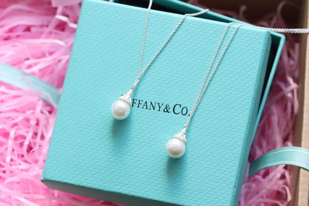 Tiffany & Co. Tiffany&Co.纯银 白色珍珠锁骨项链