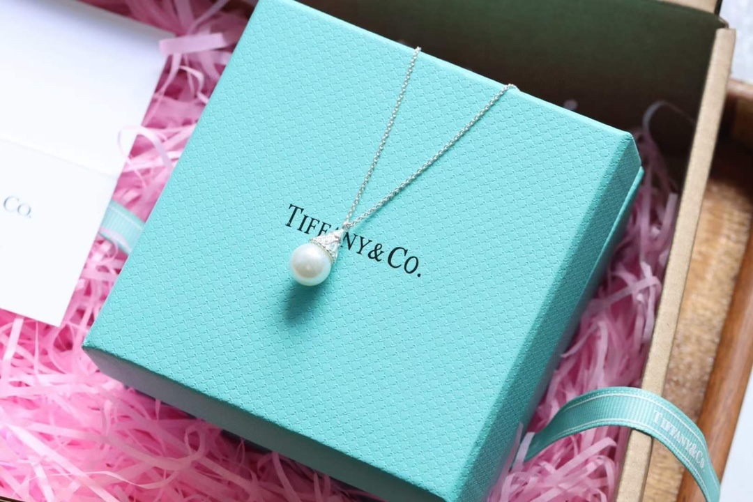 Tiffany & Co. Tiffany&Co.纯银 白色珍珠锁骨项链