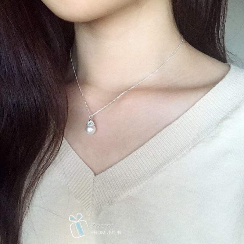 Tiffany & Co. Tiffany&Co.纯银 白色珍珠锁骨项链