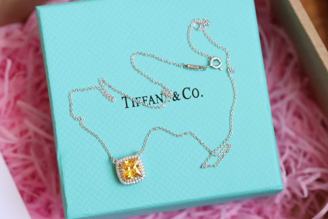 Tiffany & Co. Tiffany & Co. 方形黄钻锁骨项链