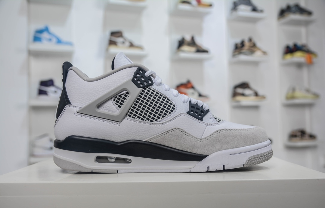 Foreign trade special edition Air Jordan 4 Retro ”Military Black” small white cement DH6927-111
