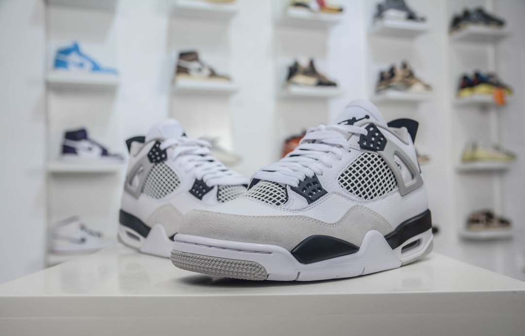 Foreign trade special edition Air Jordan 4 Retro ”Military Black” small white cement DH6927-111