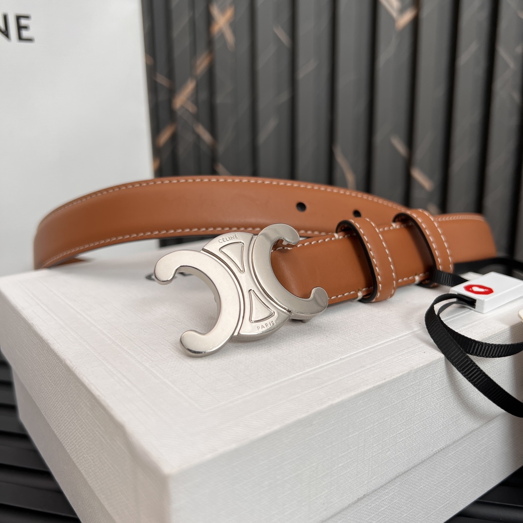 Celine Triomphe Logo Belt - Classic Leather Belt for Women and Men 6 i1668701408 3881 4