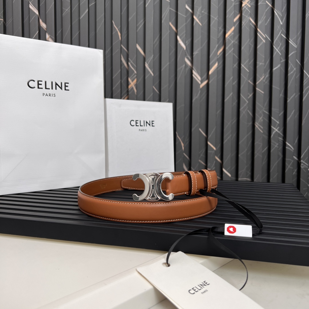 Celine Triomphe Logo Belt - Classic Leather Belt for Women and Men 10 i1668701408 6832 8