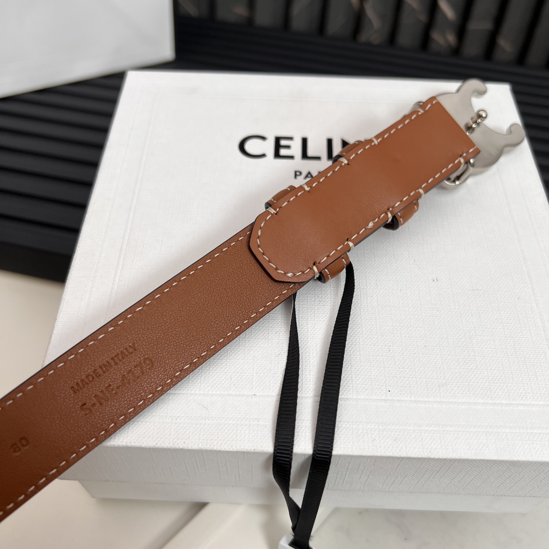 Celine Triomphe Logo Belt - Classic Leather Belt for Women and Men 7 i1668701408 6932 5