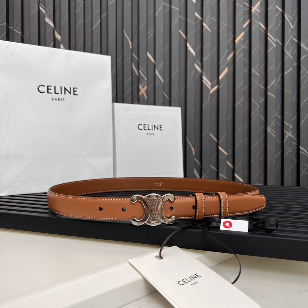 Celine Triomphe Logo Belt - Classic Leather Belt for Women and Men 9 i1668701408 9787 7