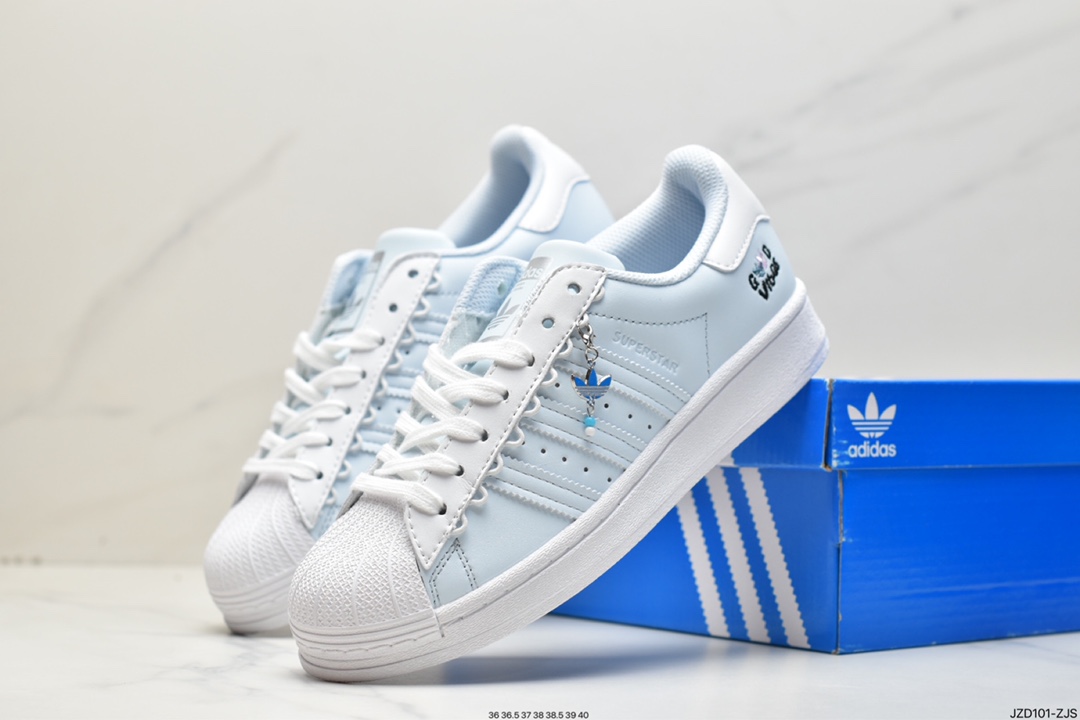 Adidas clover Originals Superstar shell head classic sneakers QH6356