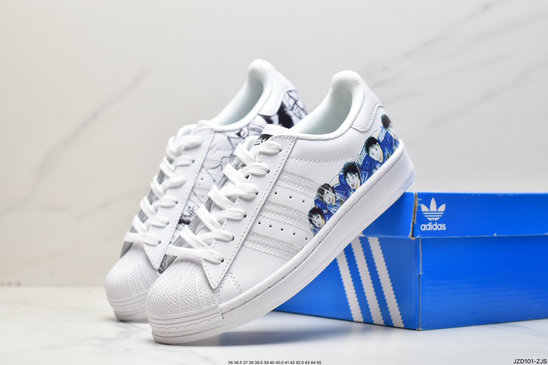 Adidas clover Originals Superstar shell head classic sneakers QH6356