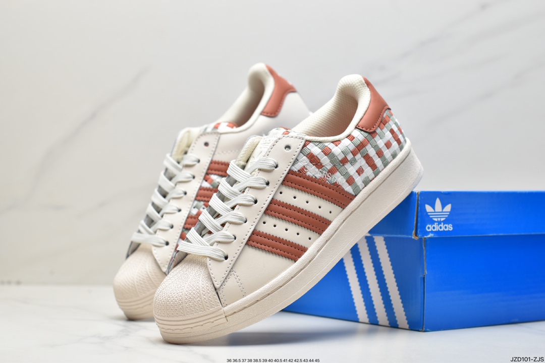 Adidas clover Originals Superstar shell head classic sneakers QH6356