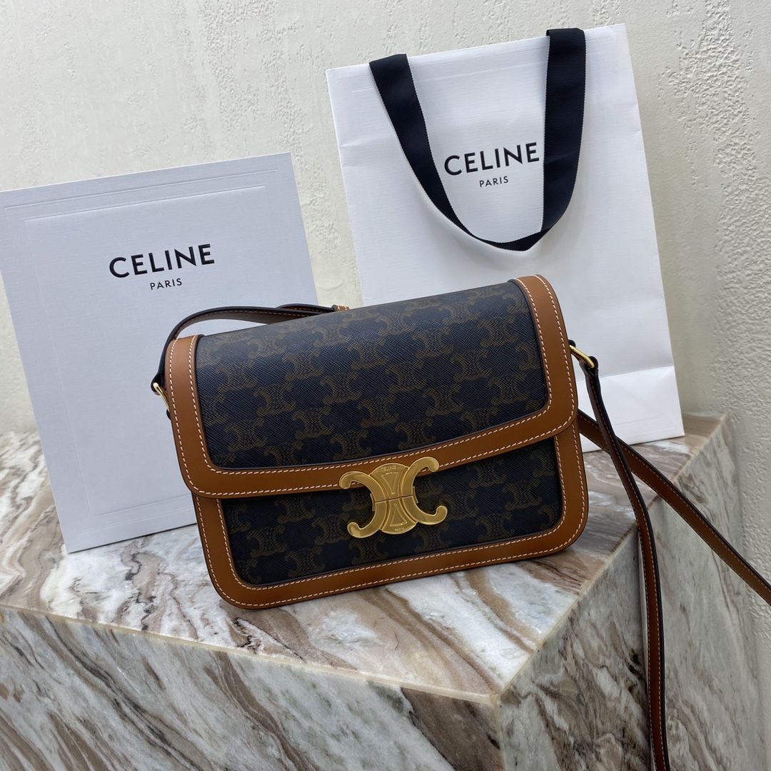 Celine Torby typu crossbody i na ramię Złoto Żółty Skóra cielęca krowia jagnięca owcza Triomphe