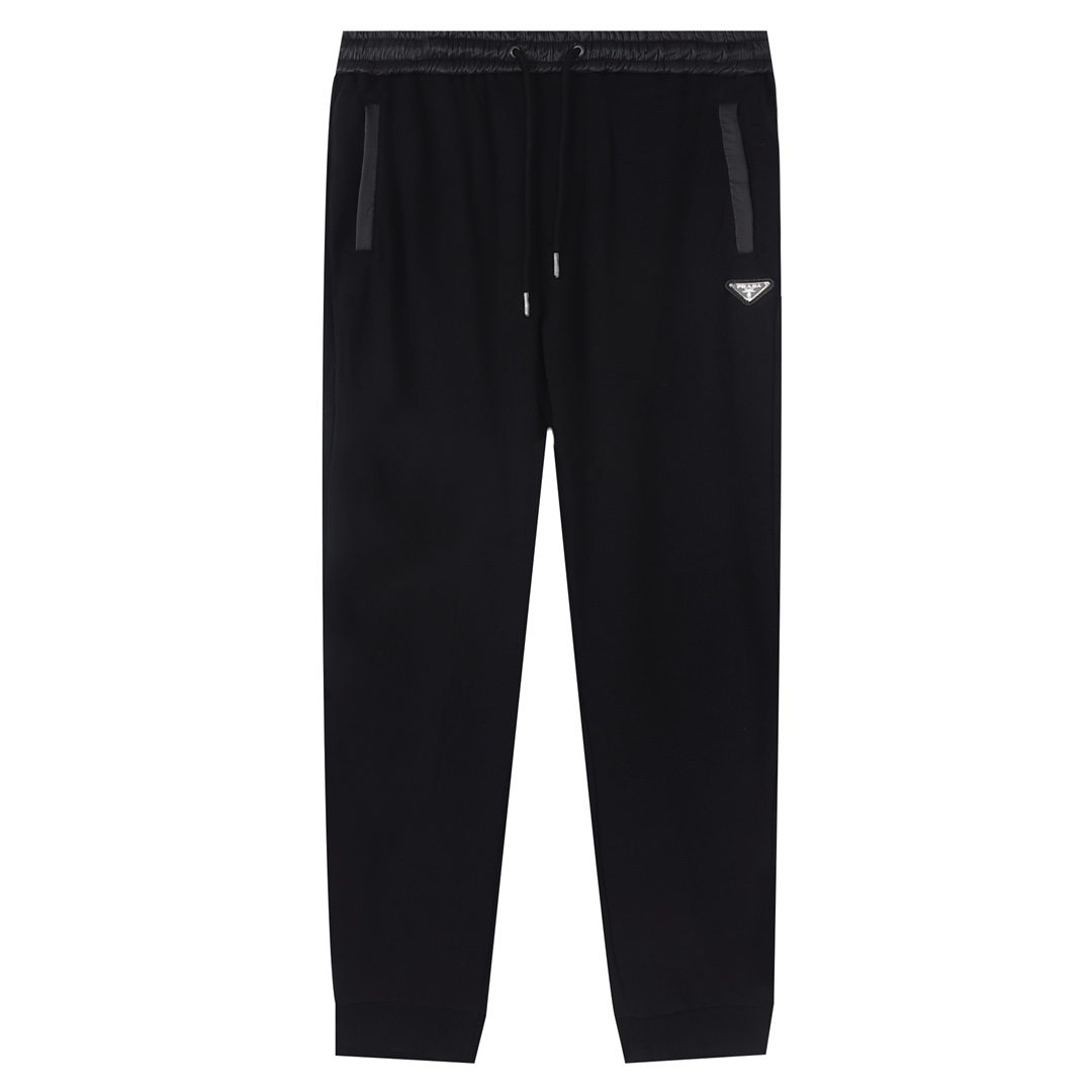 PRAD*2023AW nuevo pantalón de otoño e invierno. Diseño de panel de bolsillo en la cintura, adorno de logo triangular fr…