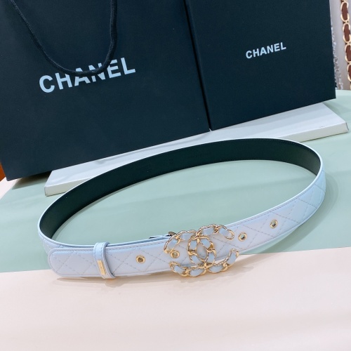 Chanel Lambskin Leather Belt with CC Buckle - Elegant & Adjustable 1 Chanel Lambskin Leather Belt with CC Buckle - Elegant & Adjustable