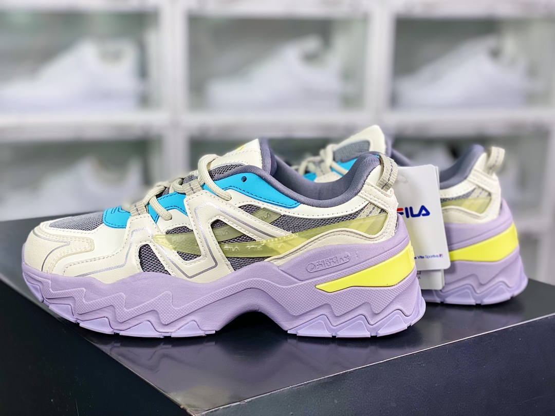 Aesthetics FUSION Aurora Aurora series low-cut daddy style increased retro neutral casual sports jogging shoes ”Mi White Gray Blue Yellow Lavender” F12W231127FFF