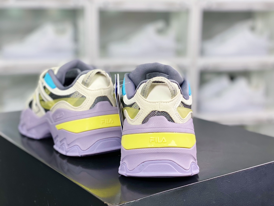 Aesthetics FUSION Aurora Aurora series low-cut daddy style increased retro neutral casual sports jogging shoes ”Mi White Gray Blue Yellow Lavender” F12W231127FFF