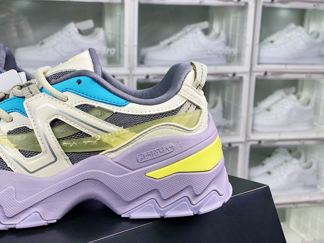 Aesthetics FUSION Aurora Aurora series low-cut daddy style increased retro neutral casual sports jogging shoes ”Mi White Gray Blue Yellow Lavender” F12W231127FFF