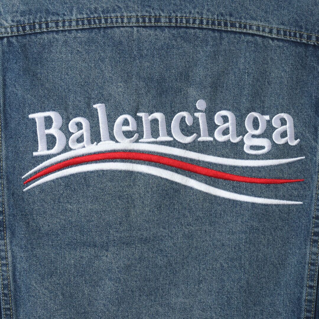 280 BALENCIAGA/巴黎世家 经典可乐徽标刺绣牛仔外套