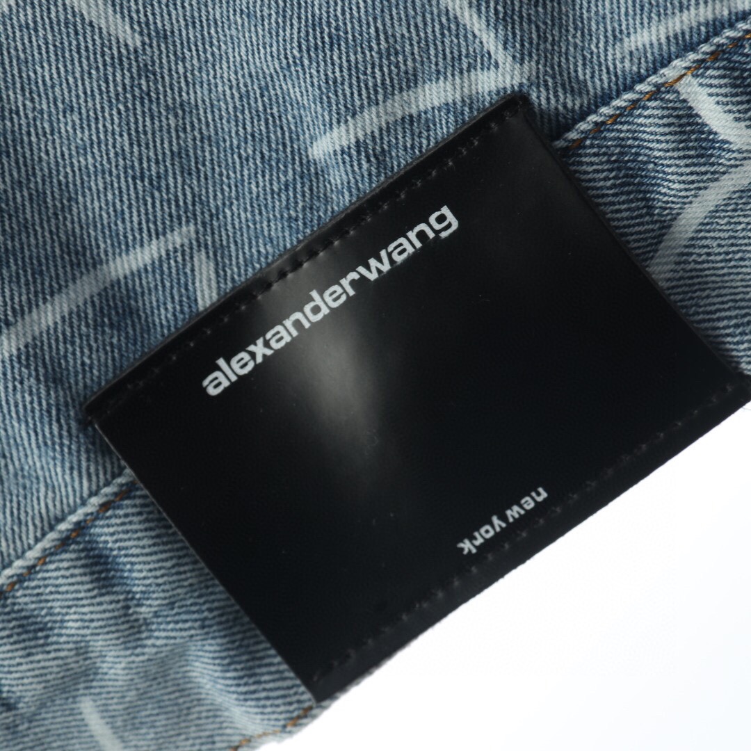 220 Alexander Wang /压力山大王 21FW 裂纹印花长袖牛仔外套