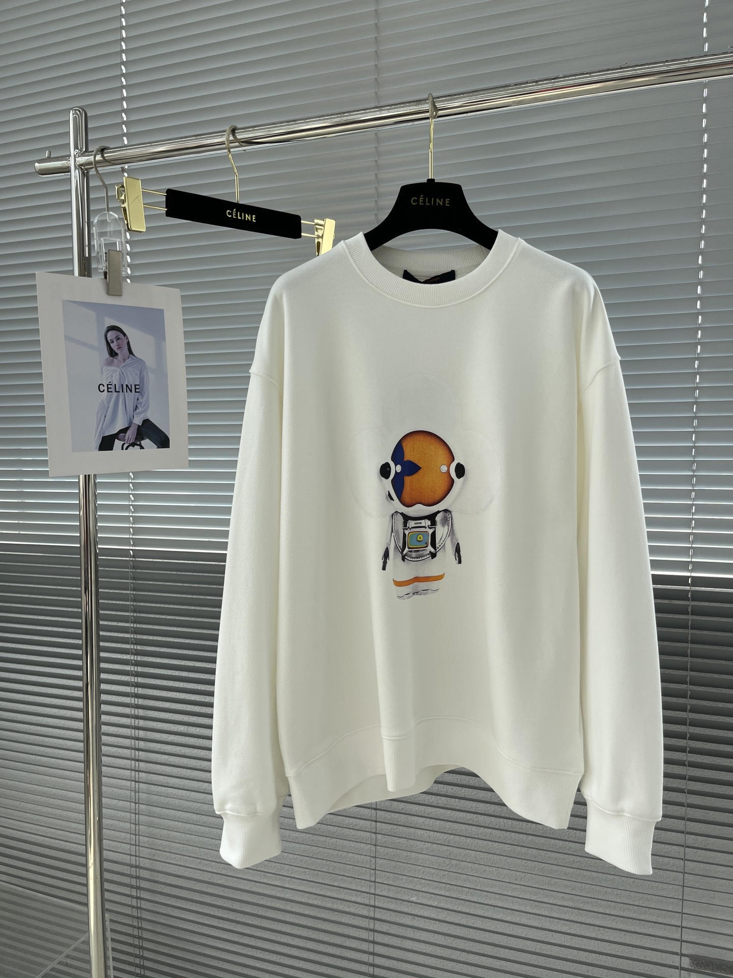 Louis Vuitton Copy
 Clothing Sweatshirts Black White Printing Unisex Cotton