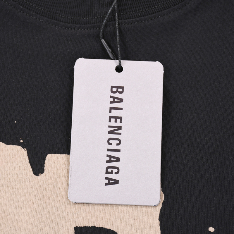 BALENCIGA/巴黎BALENCIGA#BB手绘涂鸦短袖T恤