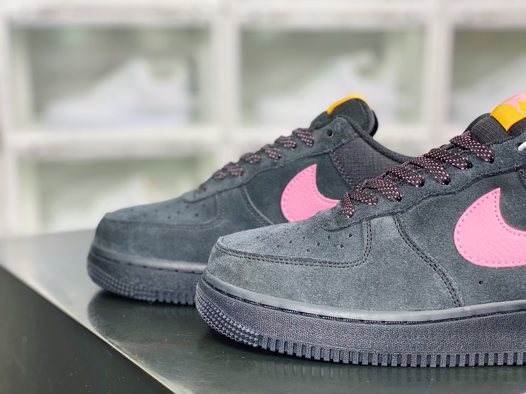 240  Air Force 1 Low '07 ACG”Black/Pink”空军一号经典低帮百搭休闲运动板鞋“麂皮黑粉紫”CD0887-001