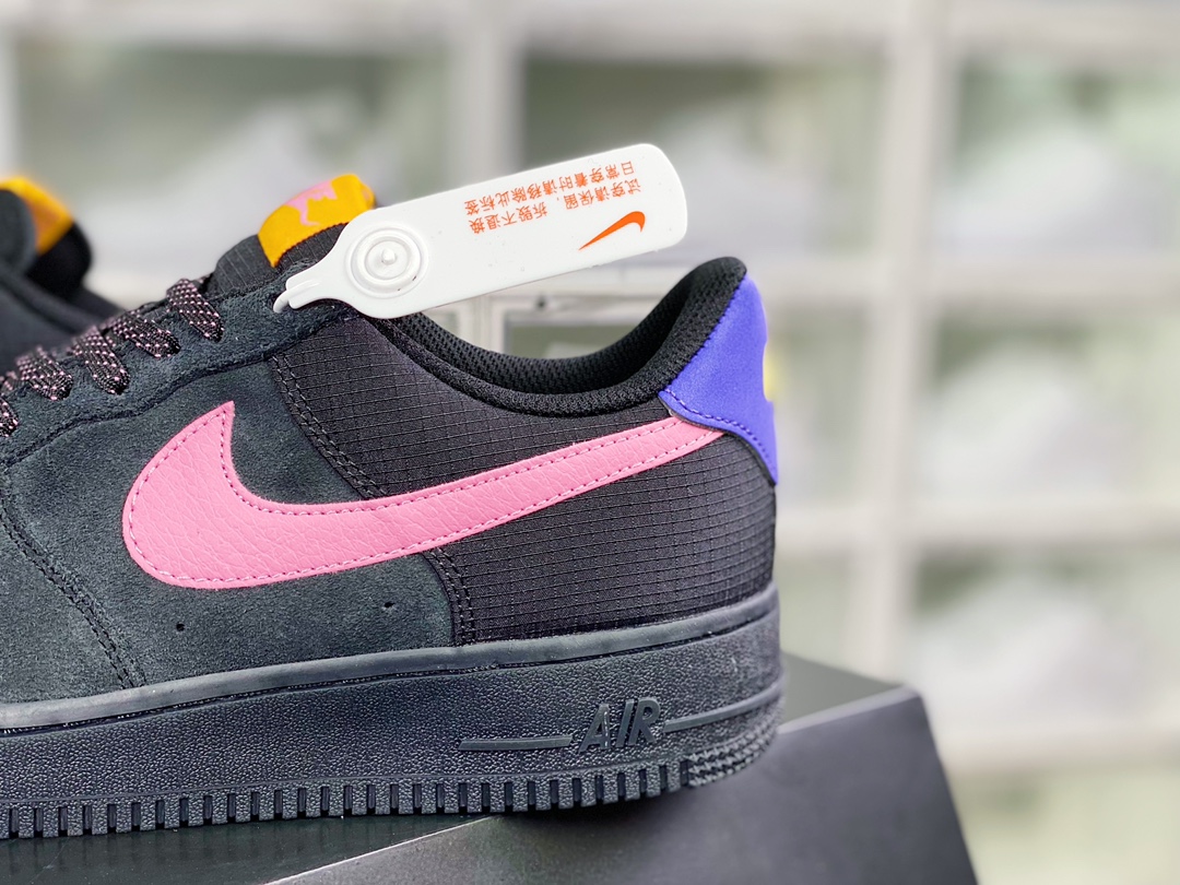 240  Air Force 1 Low '07 ACG”Black/Pink”空军一号经典低帮百搭休闲运动板鞋“麂皮黑粉紫”CD0887-001