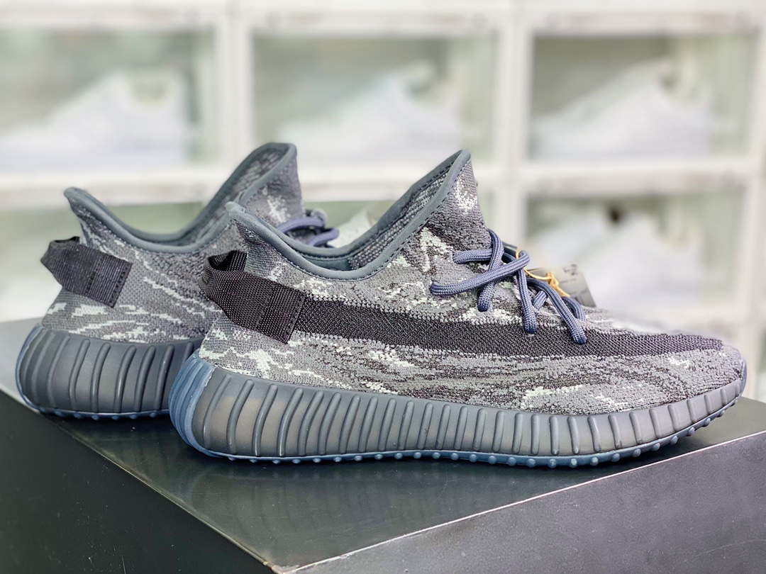 Kanye West x Yeezy Boost 350 V2 ”MX Gray” Versatile Lightweight Popcorn ”Black Gray Tyrannosaurus Marble Pattern” ID4811