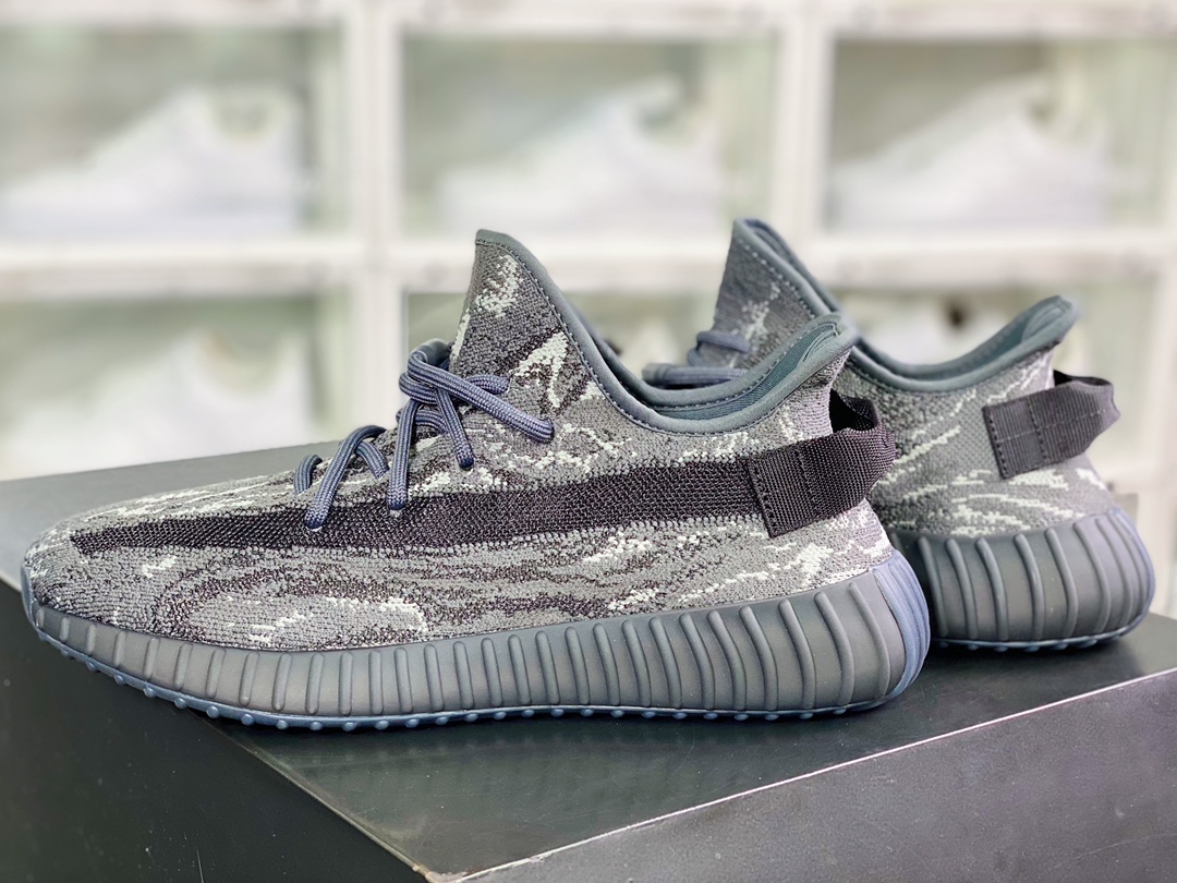 Kanye West x Yeezy Boost 350 V2 ”MX Gray” Versatile Lightweight Popcorn ”Black Gray Tyrannosaurus Marble Pattern” ID4811