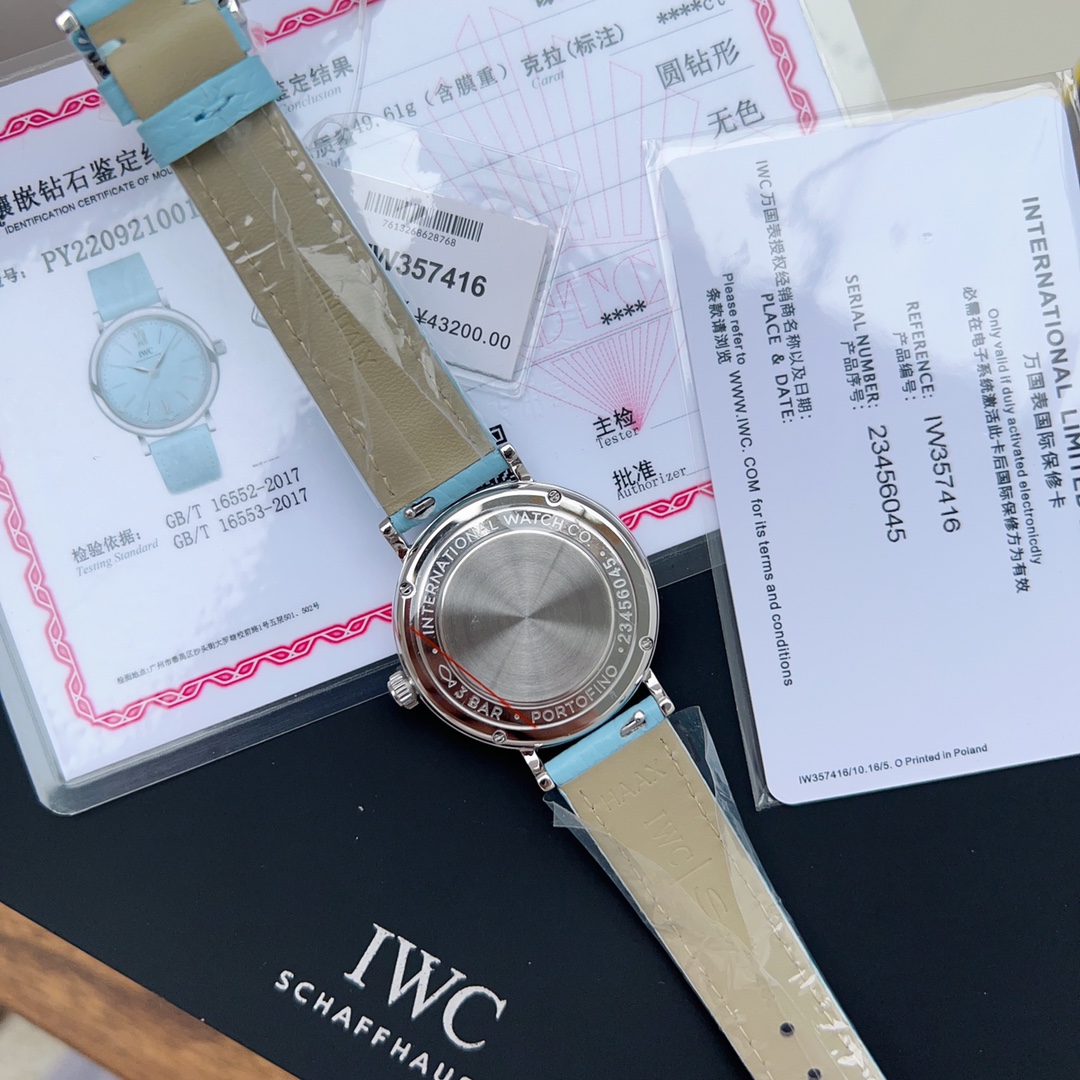 Luxury IWC Mandarin Wristwatch with Diamond, 34mm, 2022, Full Package Included - 图片 3
