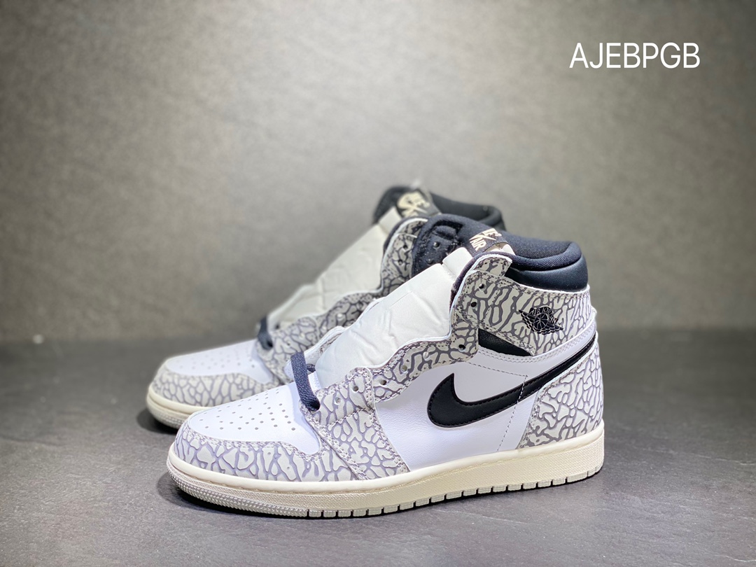 320 Air Jordan 1 乔丹1代 AJ1 灰白蛇纹 爆裂纹 篮球鞋 DZ5485-052