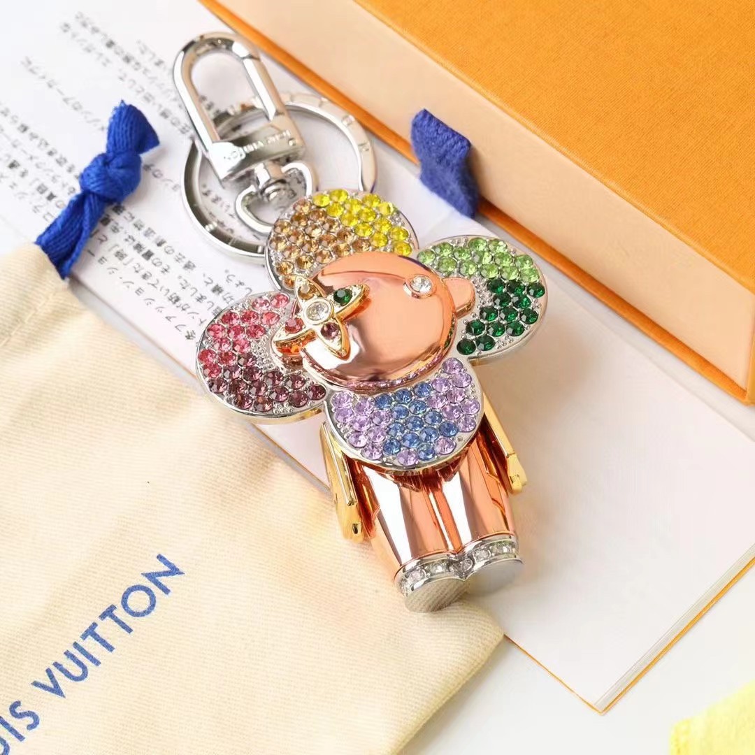 Close-up of colorful diamond accents