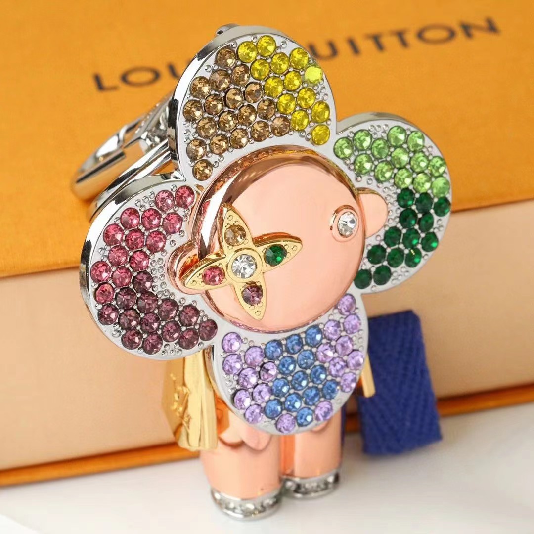 Front view of stylish sunflower keychain