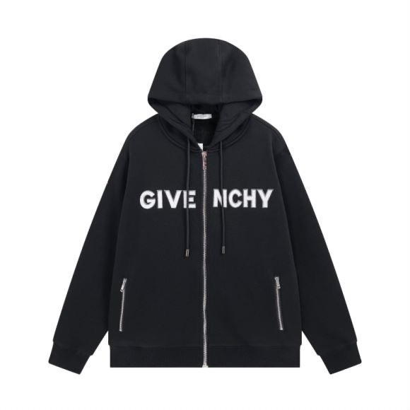 Givenchy/纪梵希 22S刺绣字母连帽加绒外套夹克